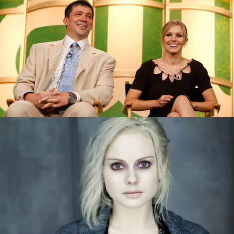 Top: Rob Thomas with Kristen Bell in 2006 (Photo: Kevin Winter/Getty Images) Bottom: Rose McIver in iZombie (Photo: Kharen Hill/The CW)